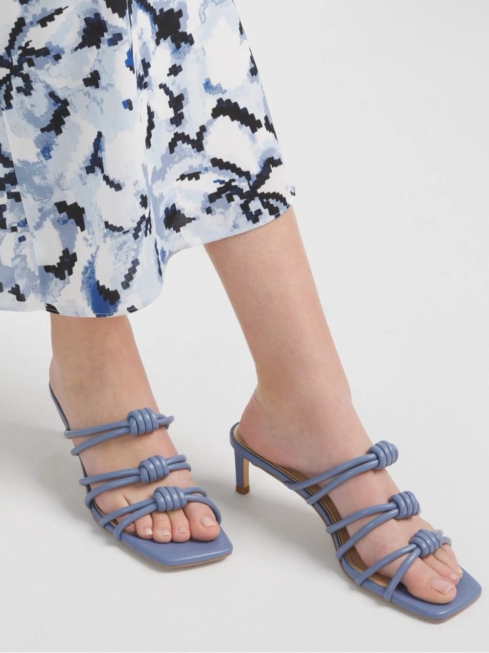 White House Black Market Knotted Strappy Heels Sandals